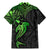 Polynesian Family Matching Mermaid Dress and Hawaiian Shirt Hammerhead Shark Tribal Pattern Black Green Version TS04 - Polynesian Pride