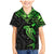 Polynesian Family Matching Mermaid Dress and Hawaiian Shirt Hammerhead Shark Tribal Pattern Black Green Version TS04 Son's Shirt Black/Green - Polynesian Pride