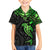 Polynesian Family Matching Off Shoulder Maxi Dress and Hawaiian Shirt Hammerhead Shark Tribal Pattern Black Green Version TS04 Son's Shirt Black/Green - Polynesian Pride