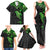 Polynesian Family Matching Tank Maxi Dress and Hawaiian Shirt Hammerhead Shark Tribal Pattern Black Green Version TS04 - Polynesian Pride