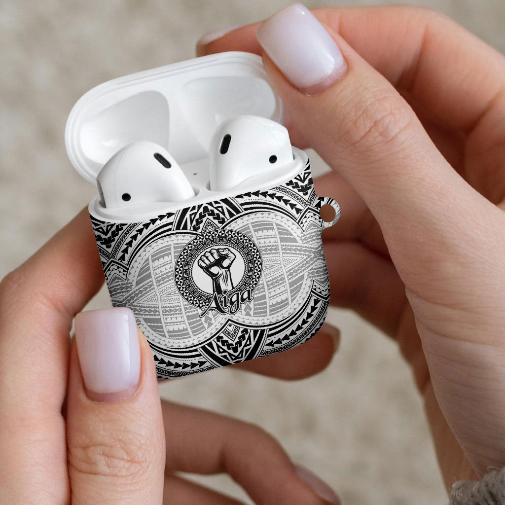 Aiga Samoa Raised Fist AirPods Case Polynesian Tribal Tattoo Art Family Pride TS04 - Polynesian Pride