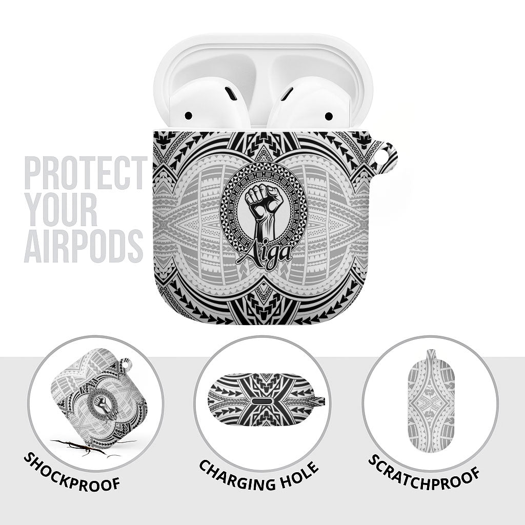 Aiga Samoa Raised Fist AirPods Case Polynesian Tribal Tattoo Art Family Pride TS04 - Polynesian Pride