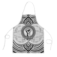 Aiga Samoa Raised Fist Apron Polynesian Tribal Tattoo Art Family Pride TS04 White Black - Polynesian Pride