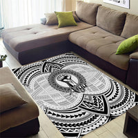 Aiga Samoa Raised Fist Area Rug Polynesian Tribal Tattoo Art Family Pride TS04 - Polynesian Pride