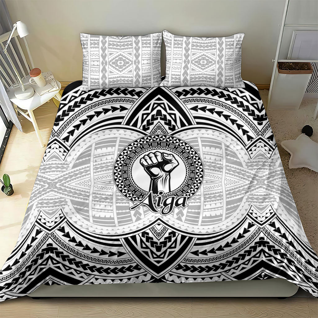 Aiga Samoa Raised Fist Bedding Set Polynesian Tribal Tattoo Art Family Pride TS04 - Polynesian Pride
