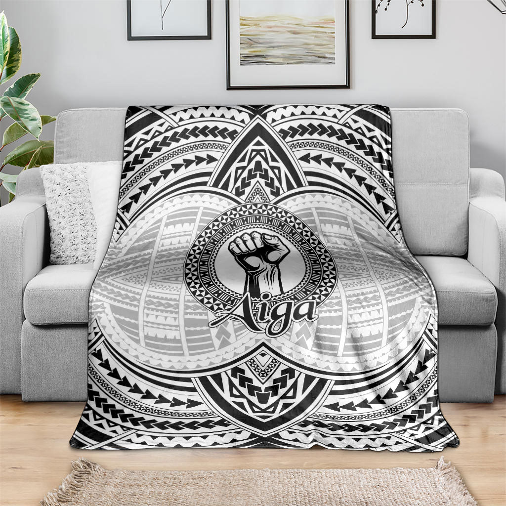 Aiga Samoa Raised Fist Blanket Polynesian Tribal Tattoo Art Family Pride TS04 - Polynesian Pride