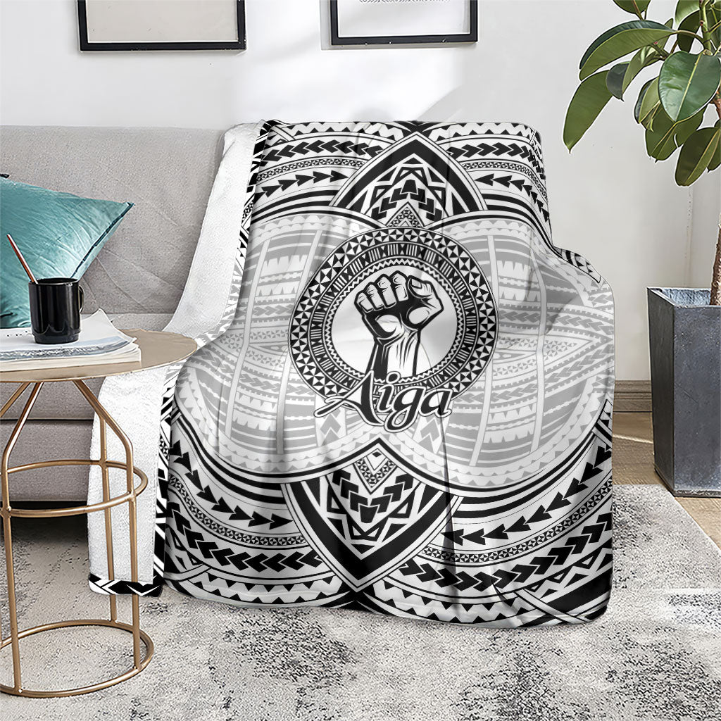 Aiga Samoa Raised Fist Blanket Polynesian Tribal Tattoo Art Family Pride TS04 - Polynesian Pride