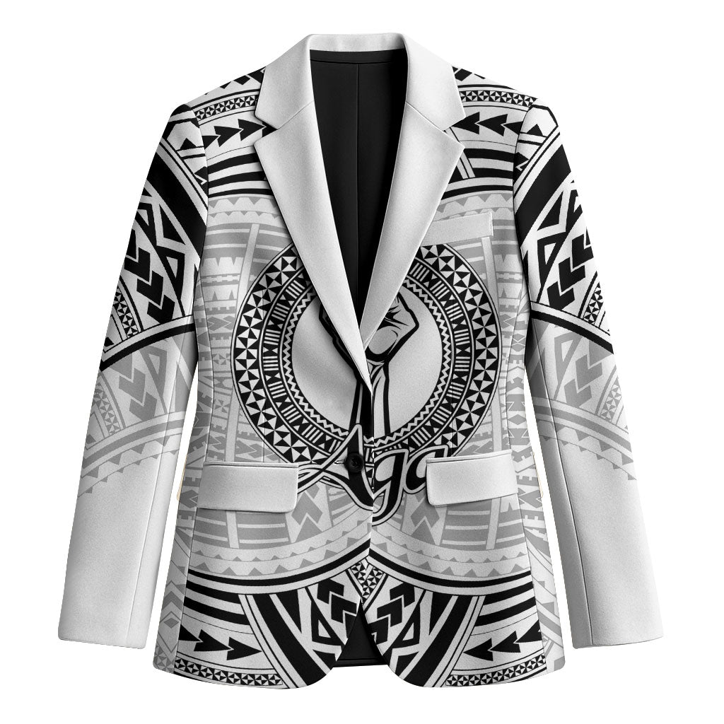 Aiga Samoa Raised Fist Blazer Polynesian Tribal Tattoo Art Family Pride