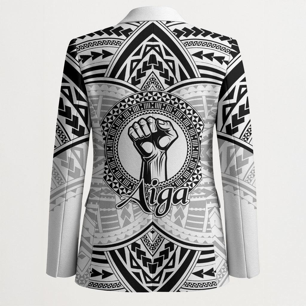 Aiga Samoa Raised Fist Blazer Polynesian Tribal Tattoo Art Family Pride TS04 - Polynesian Pride