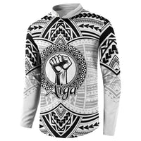 Aiga Samoa Raised Fist Button Sweatshirt Polynesian Tribal Tattoo Art Family Pride TS04 - Polynesian Pride