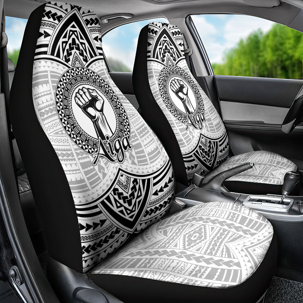 Aiga Samoa Raised Fist Car Seat Cover Polynesian Tribal Tattoo Art Family Pride TS04 - Polynesian Pride