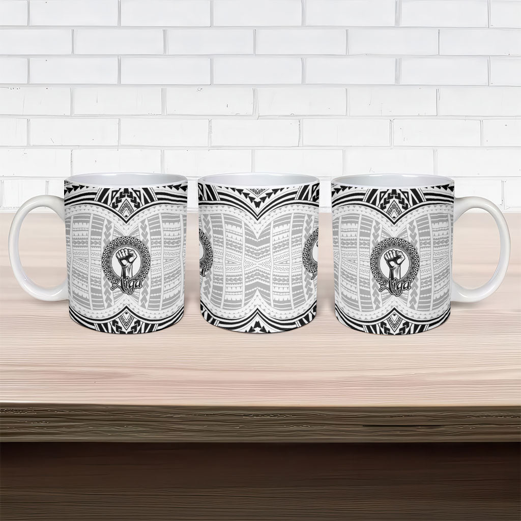 Aiga Samoa Raised Fist Ceramic Mug Polynesian Tribal Tattoo Art Family Pride TS04 - Polynesian Pride