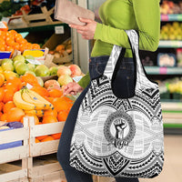 Aiga Samoa Raised Fist Grocery Bag Polynesian Tribal Tattoo Art Family Pride TS04 - Polynesian Pride