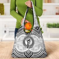 Aiga Samoa Raised Fist Grocery Bag Polynesian Tribal Tattoo Art Family Pride TS04 - Polynesian Pride