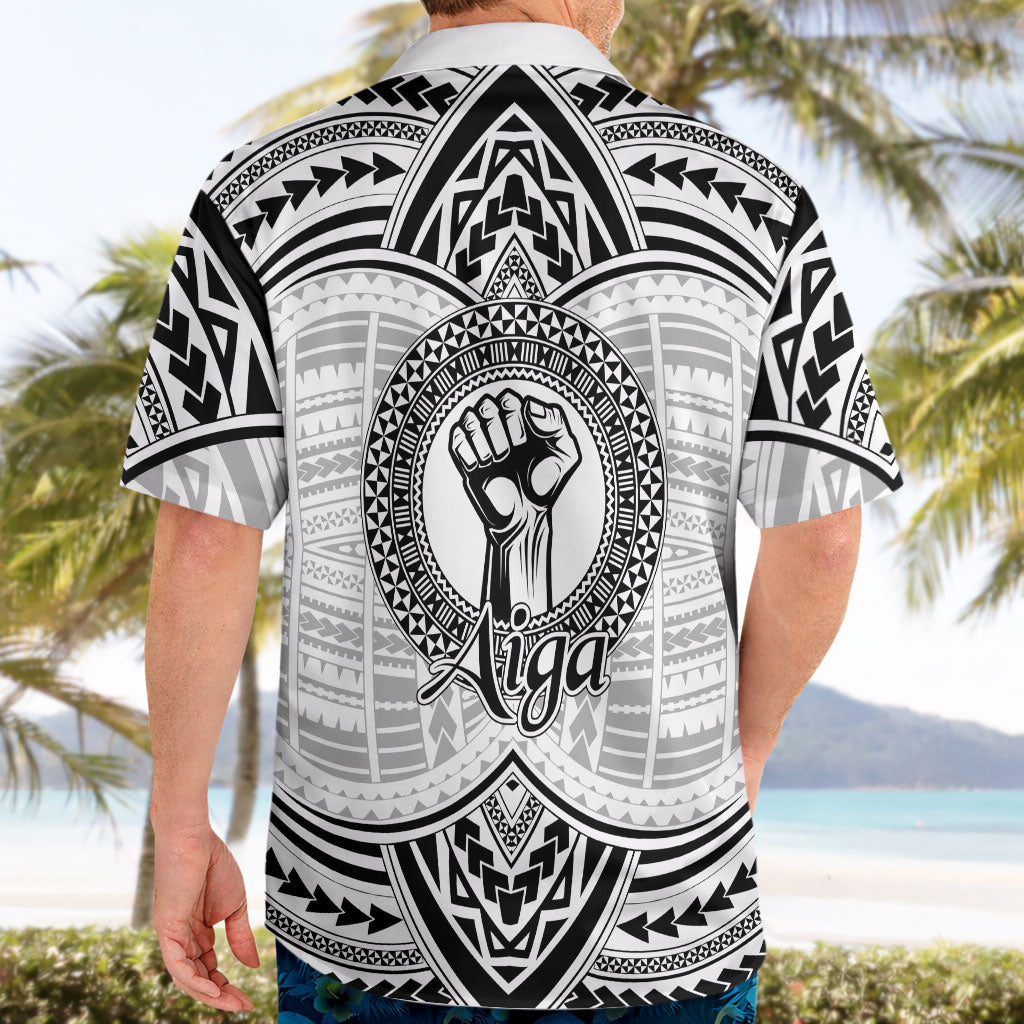 Aiga Samoa Raised Fist Hawaiian Shirt Polynesian Tribal Tattoo Art Family Pride TS04 - Polynesian Pride