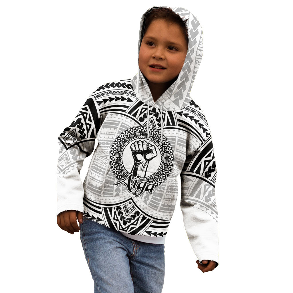 Aiga Samoa Raised Fist Kid Hoodie Polynesian Tribal Tattoo Art Family Pride TS04 - Polynesian Pride