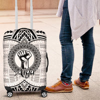 Aiga Samoa Raised Fist Luggage Cover Polynesian Tribal Tattoo Art Family Pride TS04 White Black - Polynesian Pride