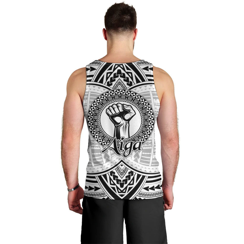 Aiga Samoa Raised Fist Men Tank Top Polynesian Tribal Tattoo Art Family Pride TS04 - Polynesian Pride