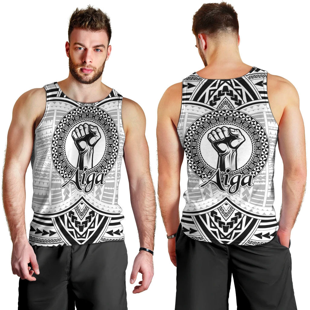 Aiga Samoa Raised Fist Men Tank Top Polynesian Tribal Tattoo Art Family Pride TS04 - Polynesian Pride