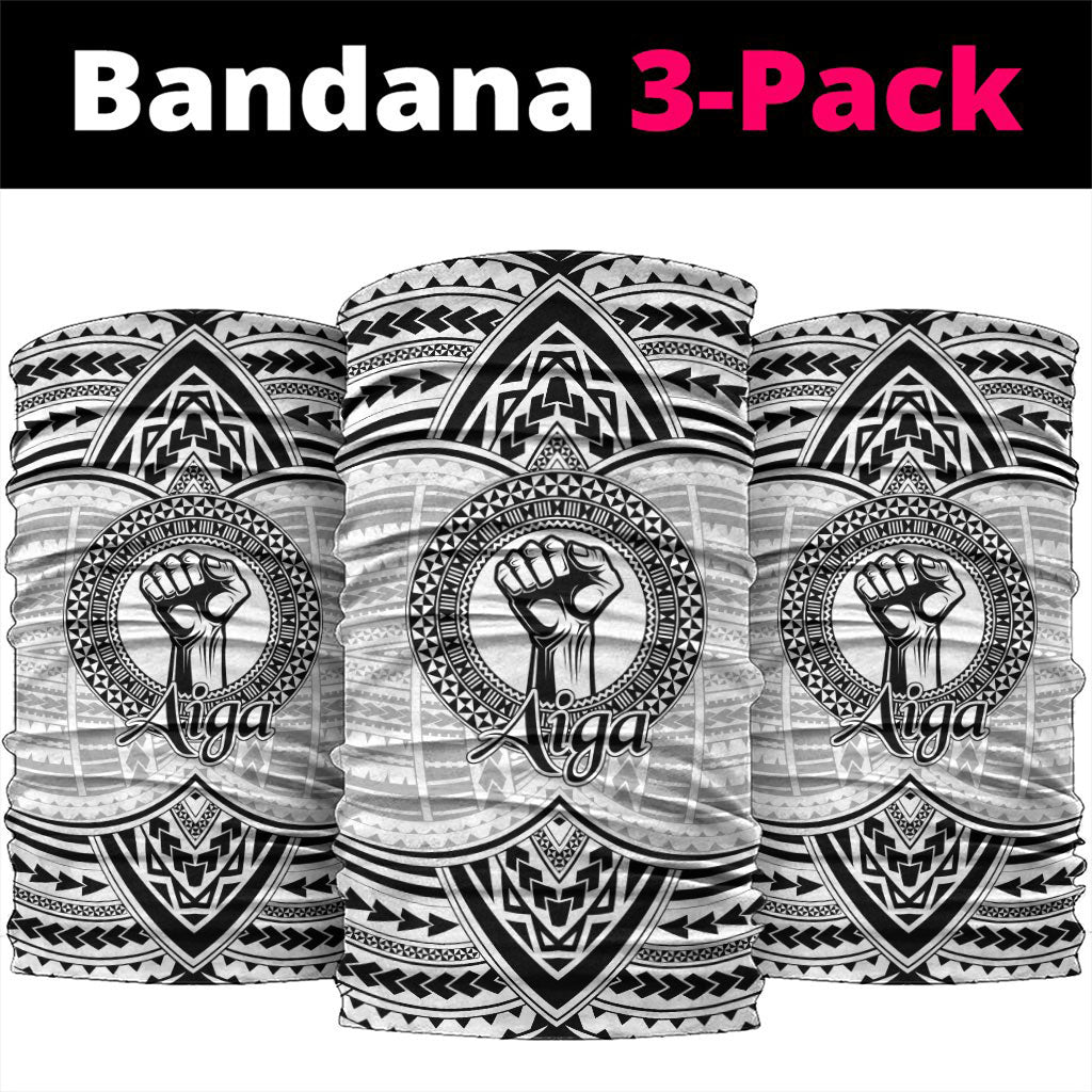 Aiga Samoa Raised Fist Neck Gaiter Polynesian Tribal Tattoo Art Family Pride