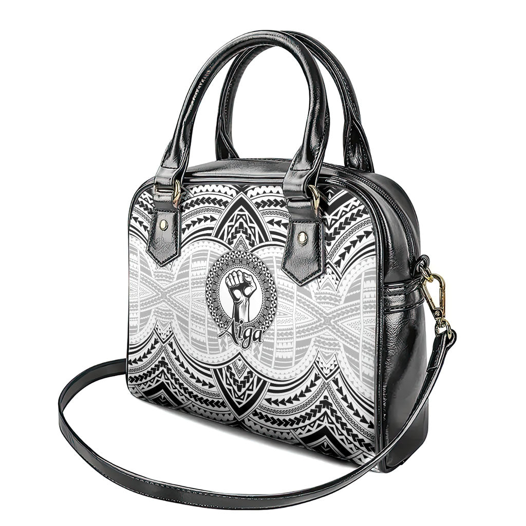 Aiga Samoa Raised Fist Shoulder Handbag Polynesian Tribal Tattoo Art Family Pride TS04 - Polynesian Pride