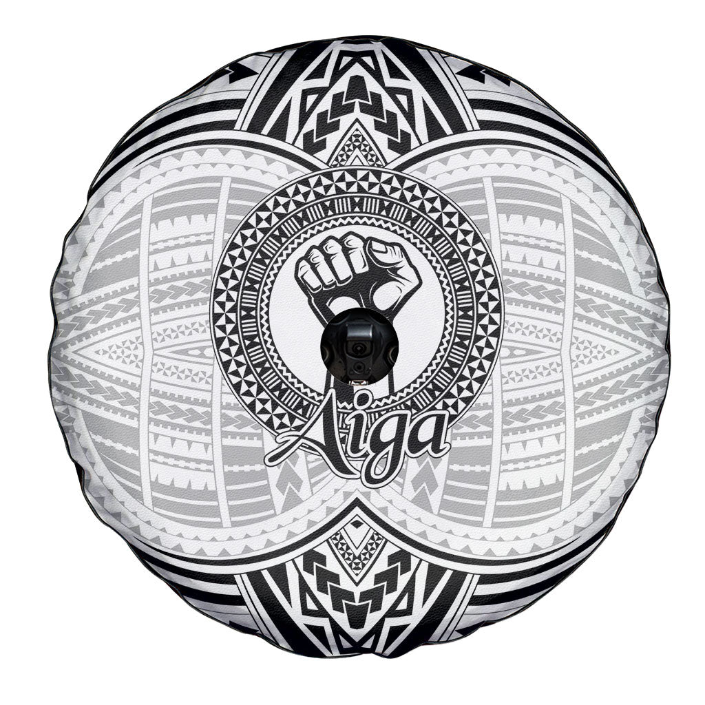 Aiga Samoa Raised Fist Spare Tire Cover Polynesian Tribal Tattoo Art Family Pride TS04 - Polynesian Pride