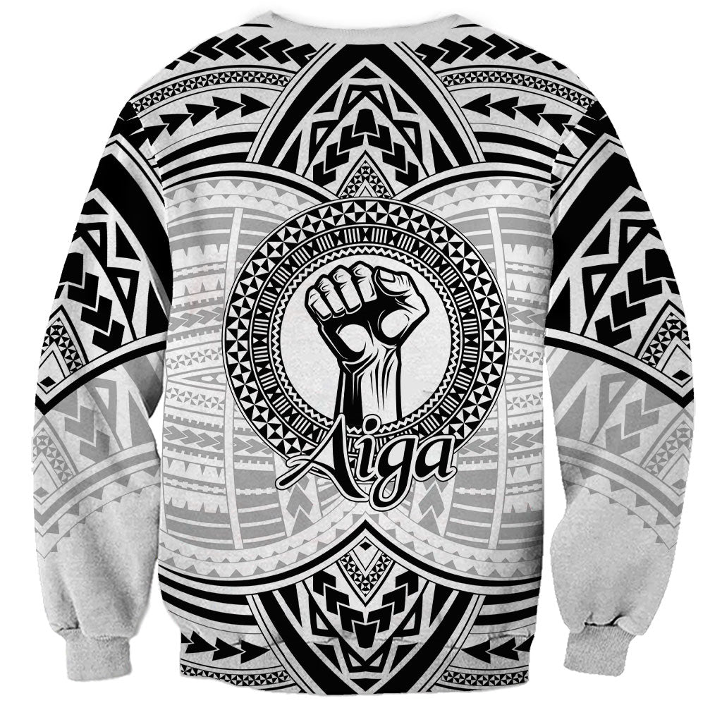 Aiga Samoa Raised Fist Sweatshirt Polynesian Tribal Tattoo Art Family Pride TS04 - Polynesian Pride
