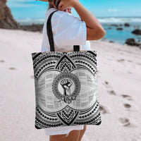 Aiga Samoa Raised Fist Tote Bag Polynesian Tribal Tattoo Art Family Pride TS04 - Polynesian Pride