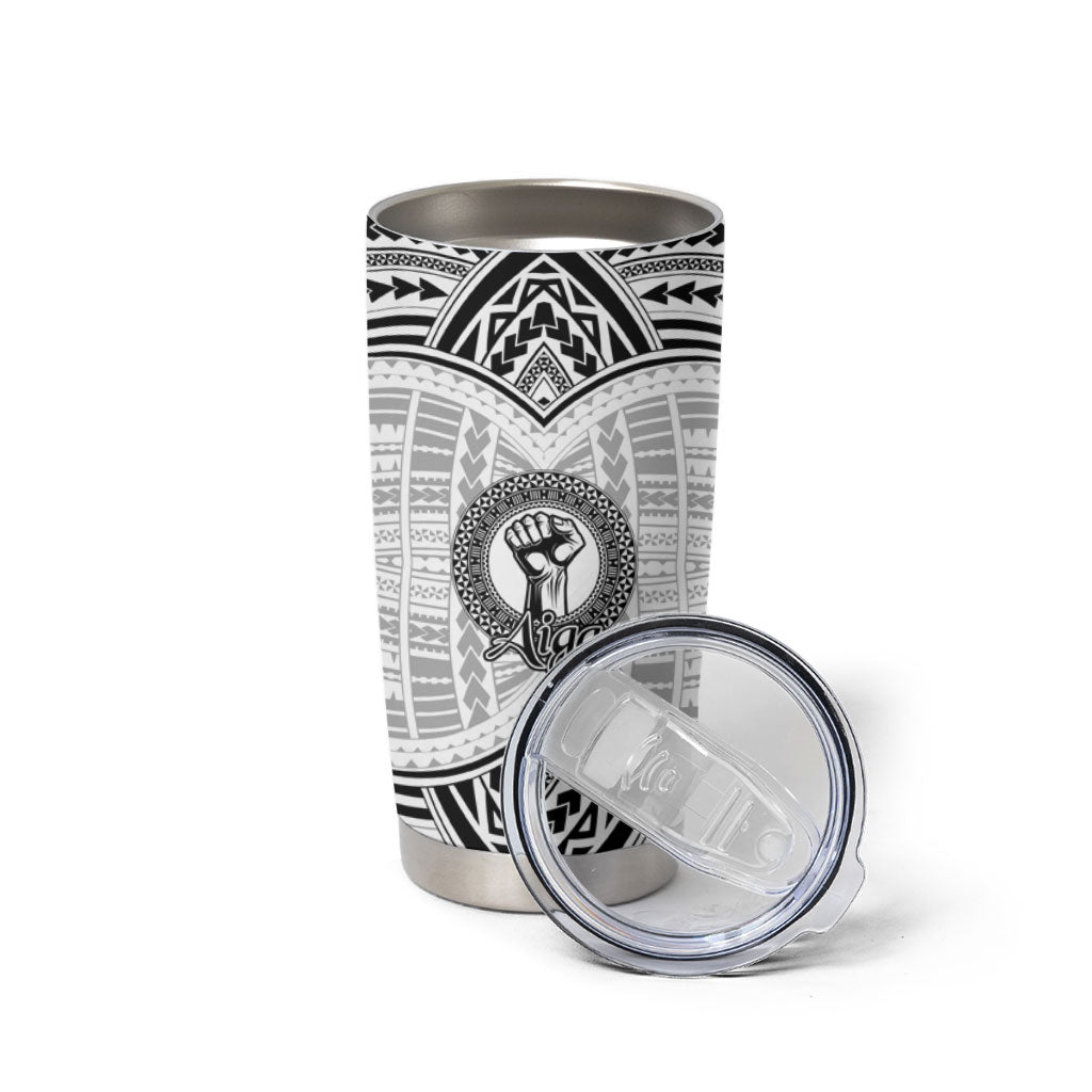 Aiga Samoa Raised Fist Tumbler Cup Polynesian Tribal Tattoo Art Family Pride TS04 - Polynesian Pride