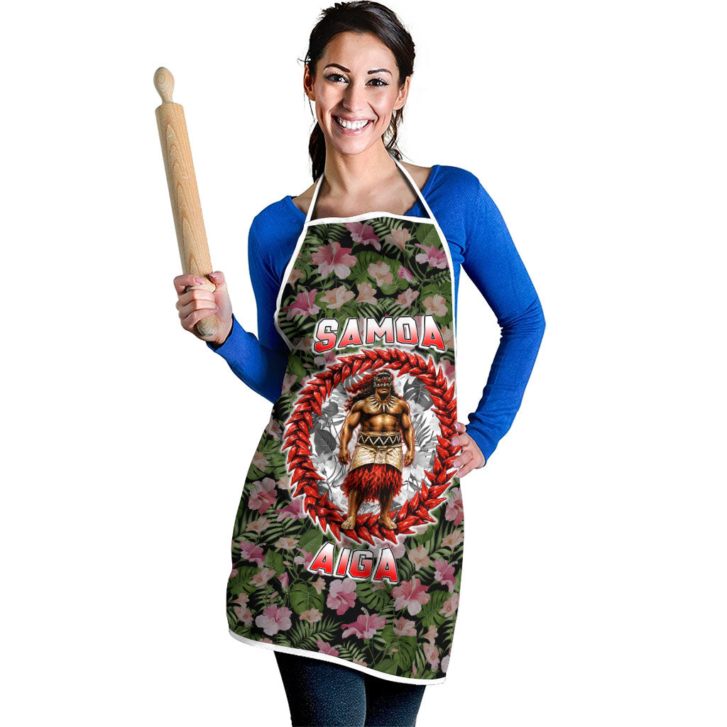 Samoa Aiga Polynesian Apron Tropical Floral Hibiscus Pattern Island Heritage TS04 - Polynesian Pride
