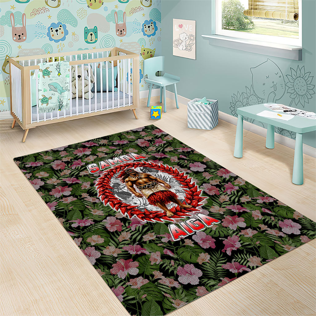 Samoa Aiga Polynesian Area Rug Tropical Floral Hibiscus Pattern Island Heritage TS04 - Polynesian Pride