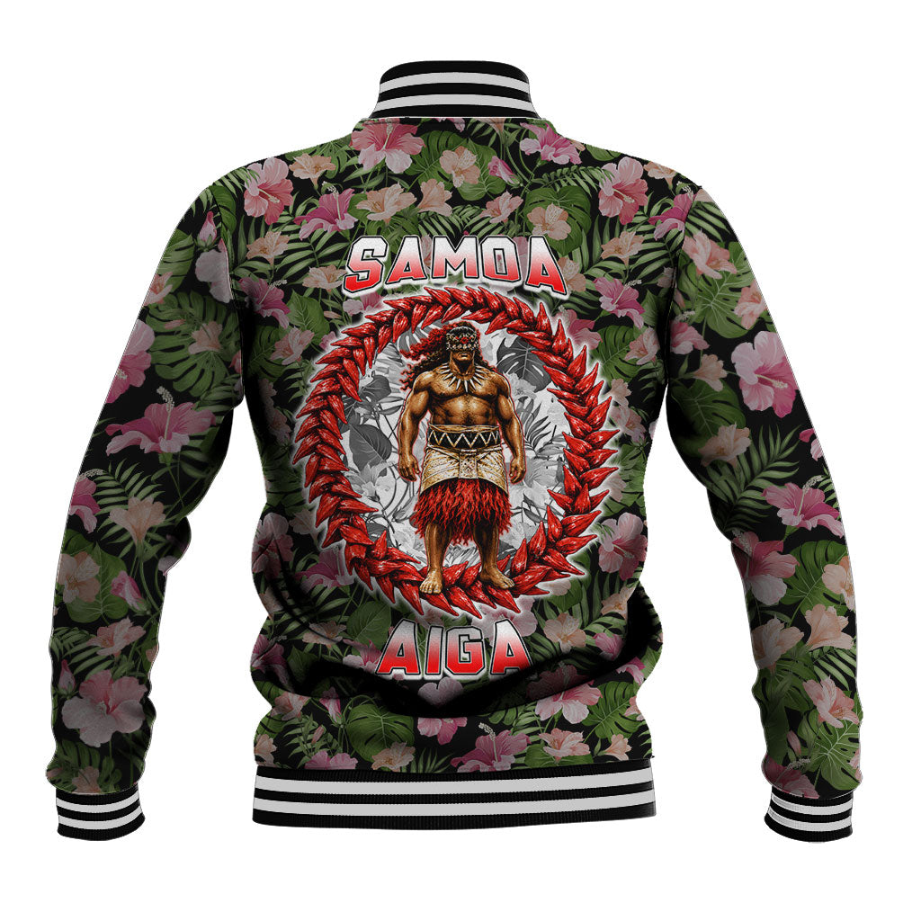 Samoa Aiga Polynesian Baseball Jacket Tropical Floral Hibiscus Pattern Island Heritage TS04 - Polynesian Pride