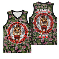 Samoa Aiga Polynesian Basketball Jersey Tropical Floral Hibiscus Pattern Island Heritage TS04 - Polynesian Pride