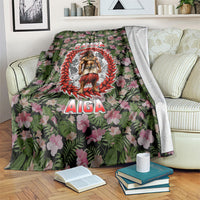Samoa Aiga Polynesian Blanket Tropical Floral Hibiscus Pattern Island Heritage