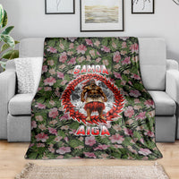 Samoa Aiga Polynesian Blanket Tropical Floral Hibiscus Pattern Island Heritage