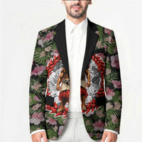 Samoa Aiga Polynesian Blazer Tropical Floral Hibiscus Pattern Island Heritage TS04 - Polynesian Pride