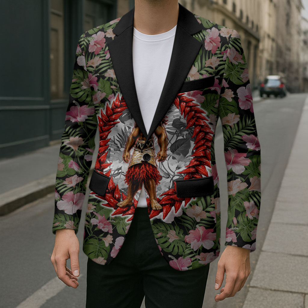 Samoa Aiga Polynesian Blazer Tropical Floral Hibiscus Pattern Island Heritage TS04 - Polynesian Pride