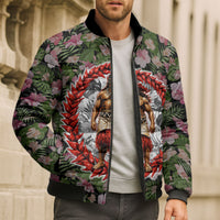 Samoa Aiga Polynesian Bomber Puffer Jacket Tropical Floral Hibiscus Pattern Island Heritage TS04 - Polynesian Pride