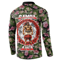 Samoa Aiga Polynesian Button Sweatshirt Tropical Floral Hibiscus Pattern Island Heritage TS04 - Polynesian Pride