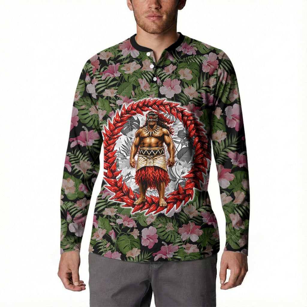 Samoa Aiga Polynesian Button Sweatshirt Tropical Floral Hibiscus Pattern Island Heritage TS04 - Polynesian Pride