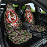 Samoa Aiga Polynesian Car Seat Cover Tropical Floral Hibiscus Pattern Island Heritage TS04 One Size Green Red - Polynesian Pride