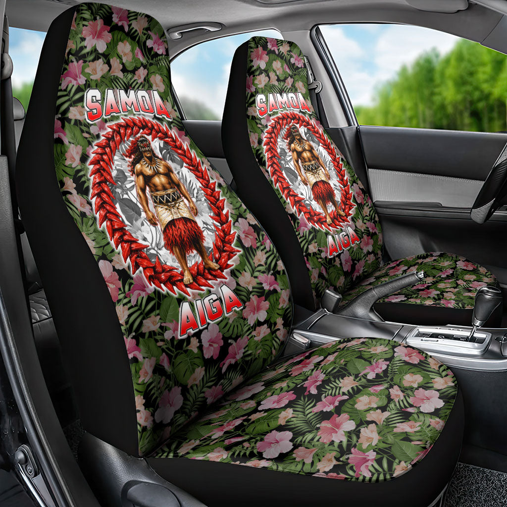 Samoa Aiga Polynesian Car Seat Cover Tropical Floral Hibiscus Pattern Island Heritage TS04 - Polynesian Pride