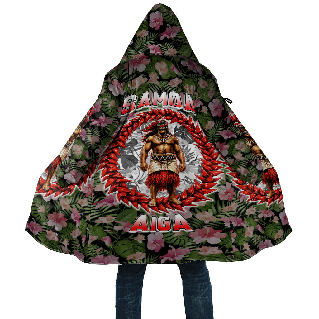 Samoa Aiga Polynesian Cloak Tropical Floral Hibiscus Pattern Island Heritage