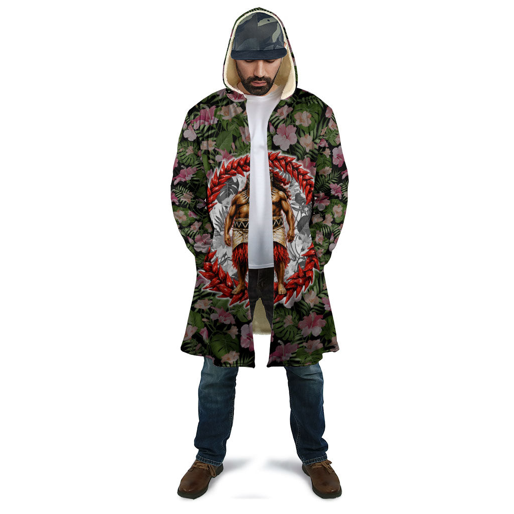 Samoa Aiga Polynesian Cloak Tropical Floral Hibiscus Pattern Island Heritage