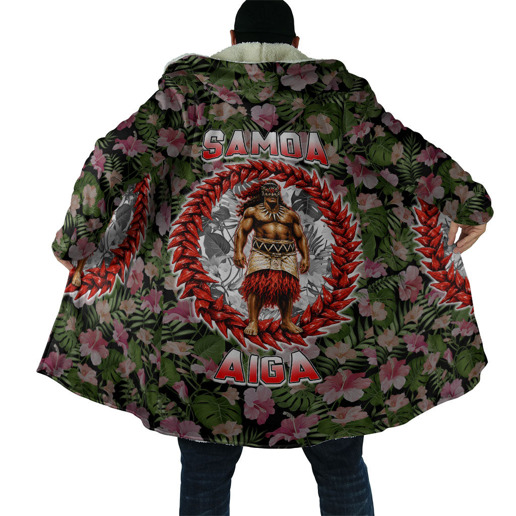 Samoa Aiga Polynesian Cloak Tropical Floral Hibiscus Pattern Island Heritage