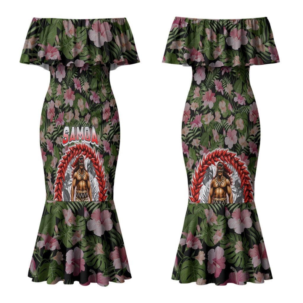 Samoa Aiga Polynesian Couples Matching Mermaid Dress and Hawaiian Shirt Tropical Floral Hibiscus Pattern Island Heritage TS04 - Polynesian Pride