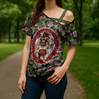 Samoa Aiga Polynesian Cross Shoulder Shirt Tropical Floral Hibiscus Pattern Island Heritage TS04 - Polynesian Pride