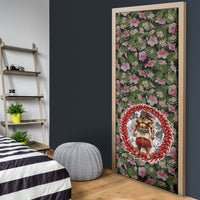 Samoa Aiga Polynesian Door Cover Tropical Floral Hibiscus Pattern Island Heritage TS04 - Polynesian Pride