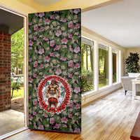Samoa Aiga Polynesian Door Cover Tropical Floral Hibiscus Pattern Island Heritage TS04 - Polynesian Pride