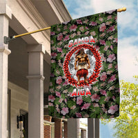 Samoa Aiga Polynesian Garden Flag Tropical Floral Hibiscus Pattern Island Heritage TS04 House Flag Green Red - Polynesian Pride